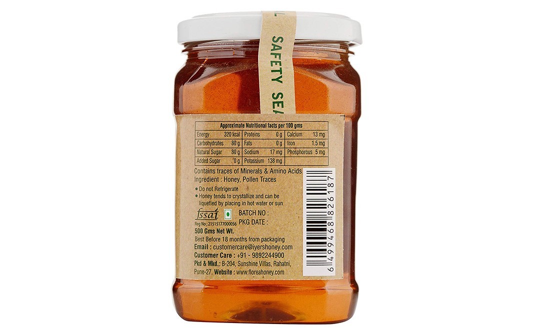 Florea Ajwain Floral Honey    Glass Jar  500 grams
